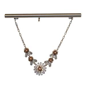 Love Culture Gold Tone Metal Flower Necklace